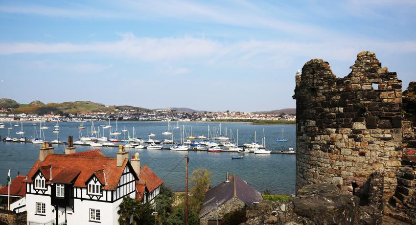 conwy town walls marina